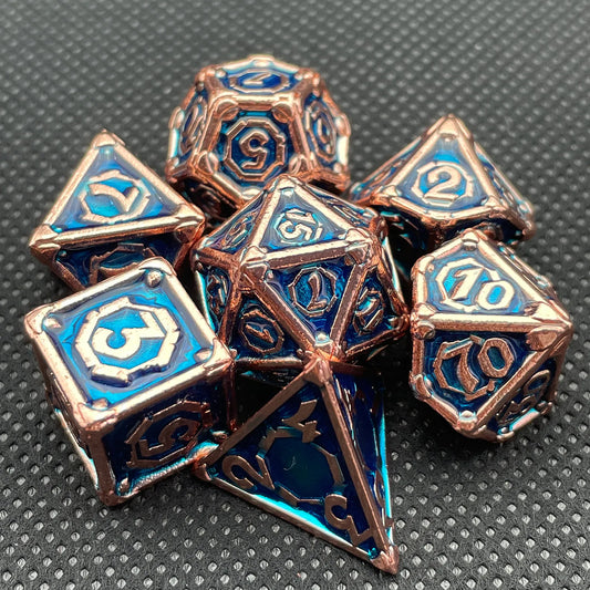 The Trinkets of Durgam Deepforge - Metal Polyhedral Dice Set